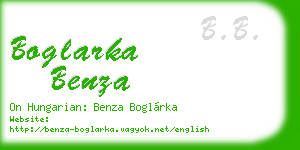 boglarka benza business card